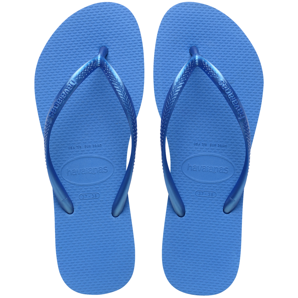 Women's Slim Flip Flops - BRILLIANT BLUE
