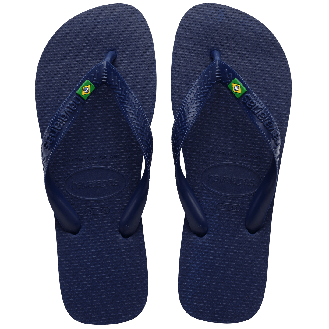 Men's Brazil Flip Flops - Navy Blue