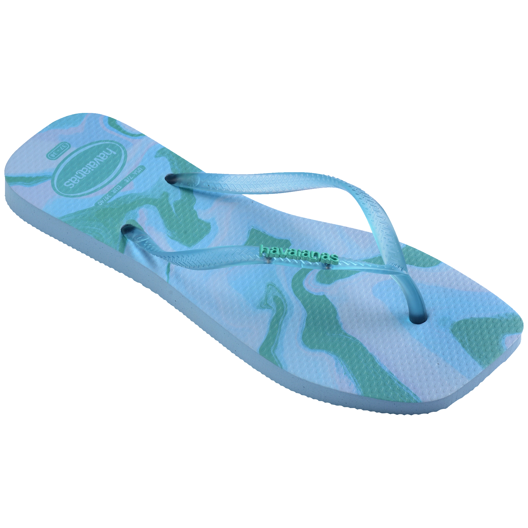 Women's Slim Square Jelly Flip Flops - LAVENDER BLUE