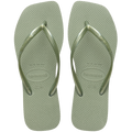 Women's Slim Square Flip Flops - SMOKE GREEN