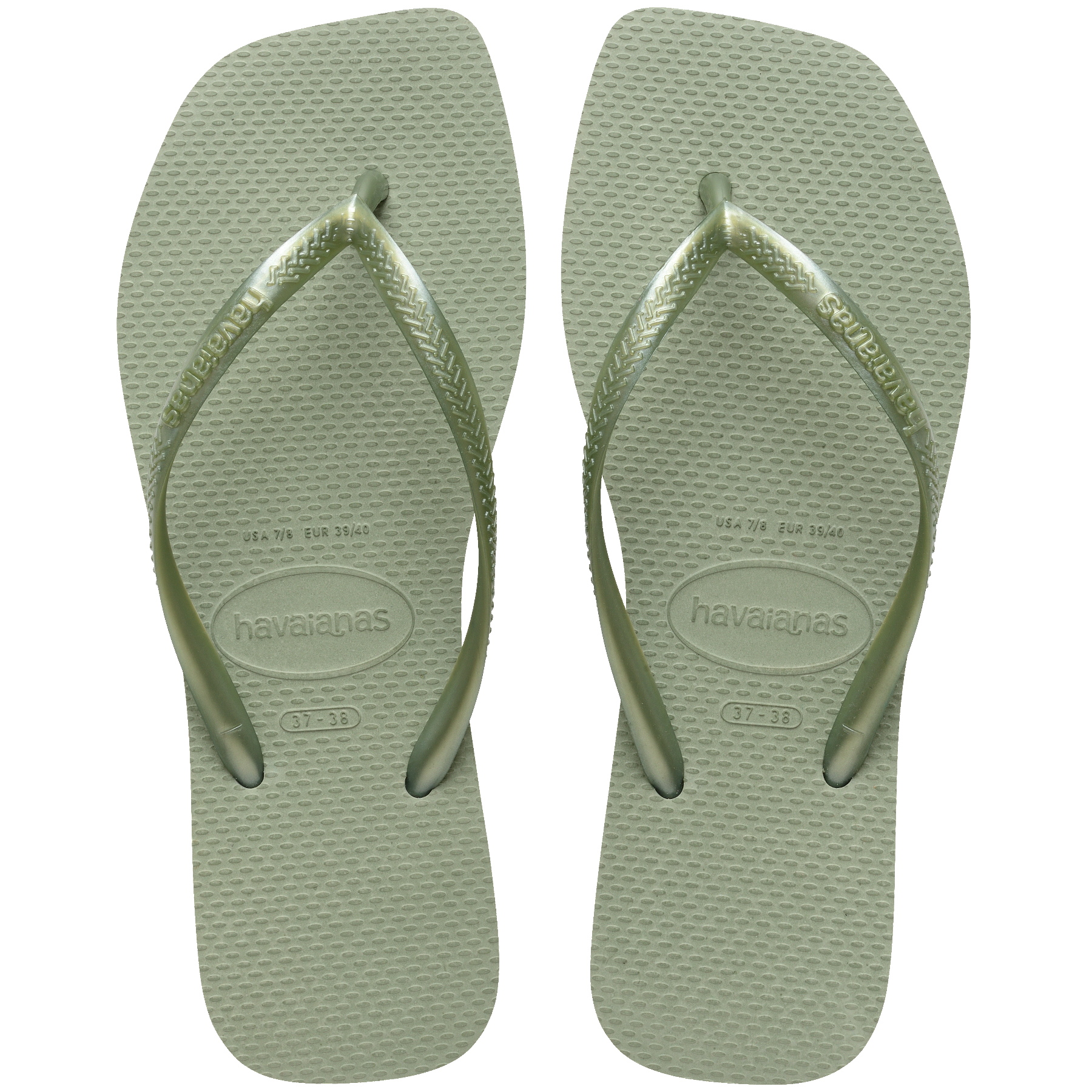 Women's Slim Square Flip Flops - SMOKE GREEN