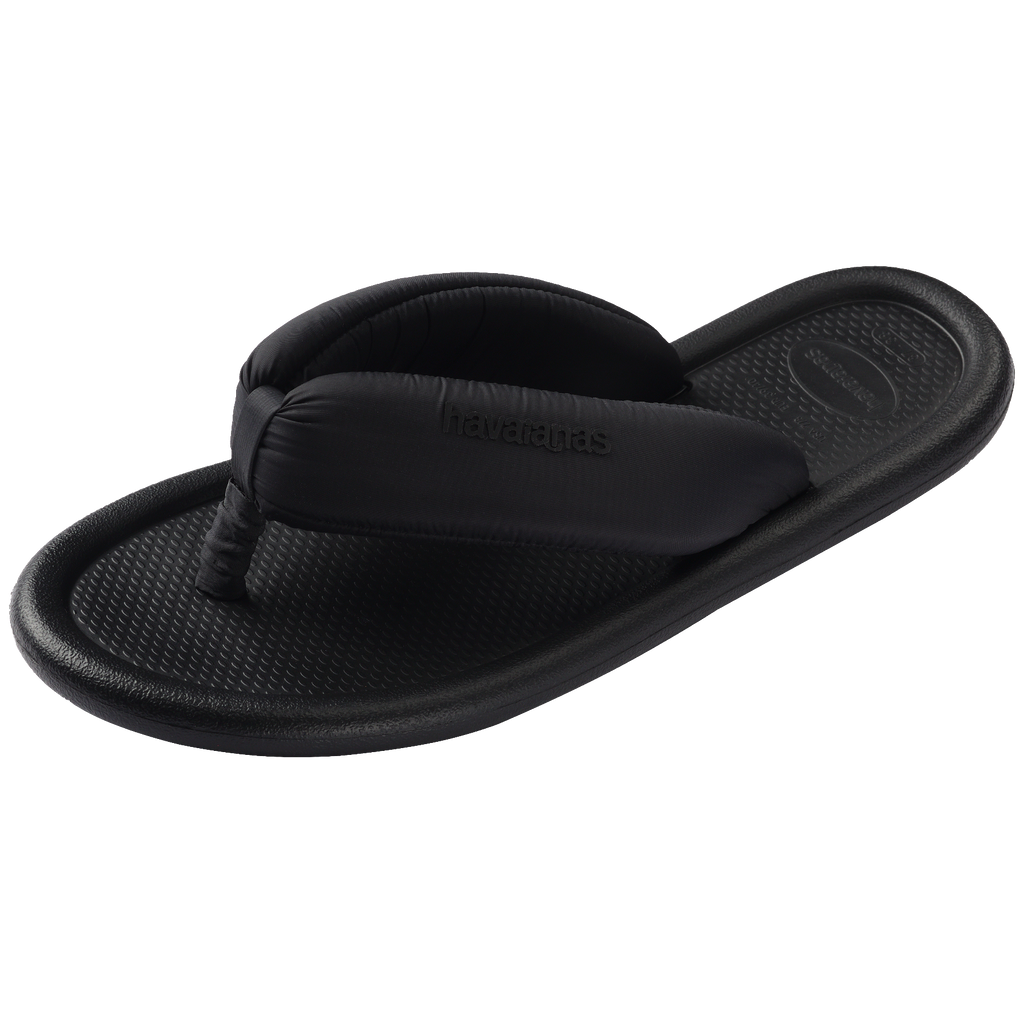 Women's Maxi Puffed Flip Flops - BLACK