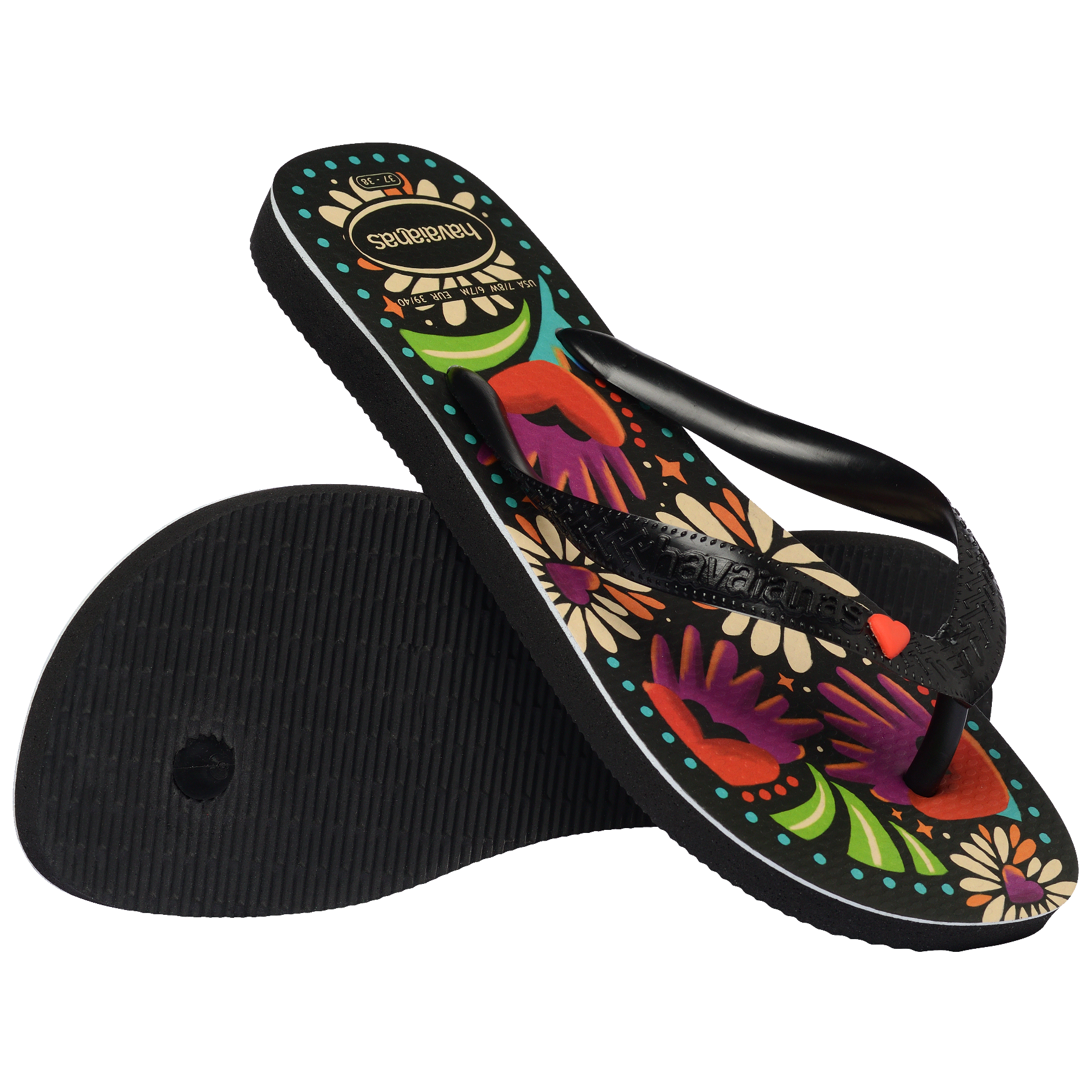 Women's Top Begonia Flip Flops - Black