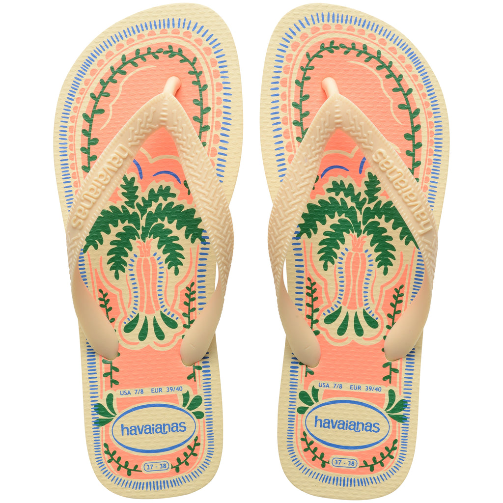Women's Top Summer Vibes Flip Flops - BUTTERCREAM