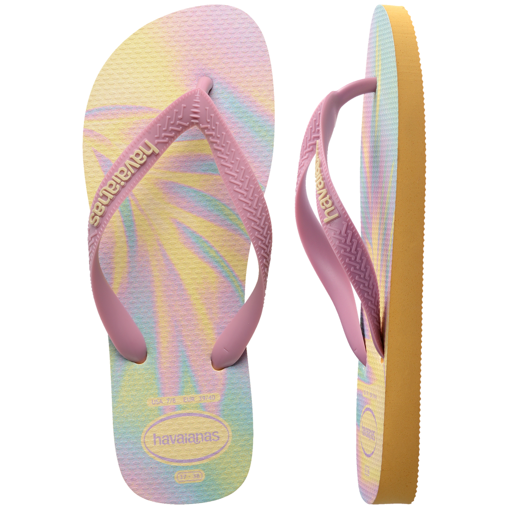 Women's Top Fashion Flip Flops - CAJA YELLOW