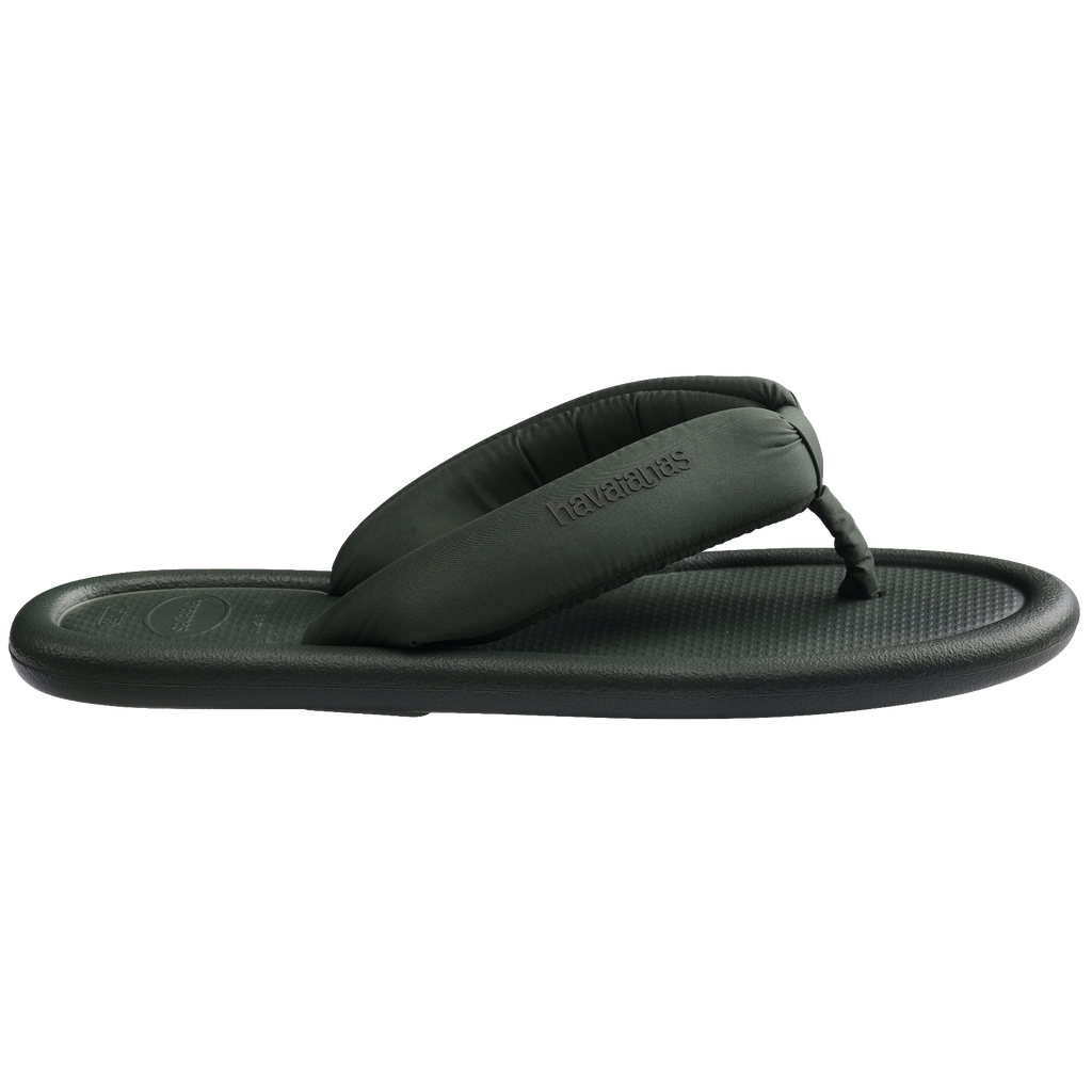Women's Maxi Puffed Flip Flops - GREEN OLIVE