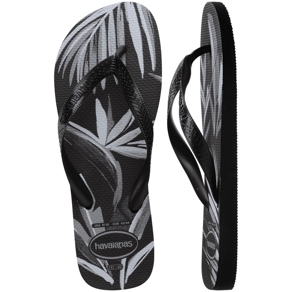 Men's Aloha Flip Flops - Black/Black/Grey