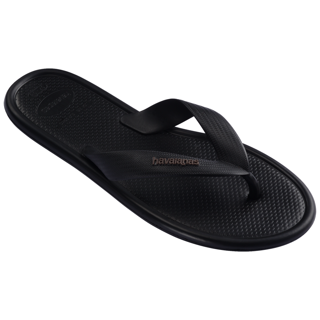 Women's Puffed Up Flip Flops - BLACK