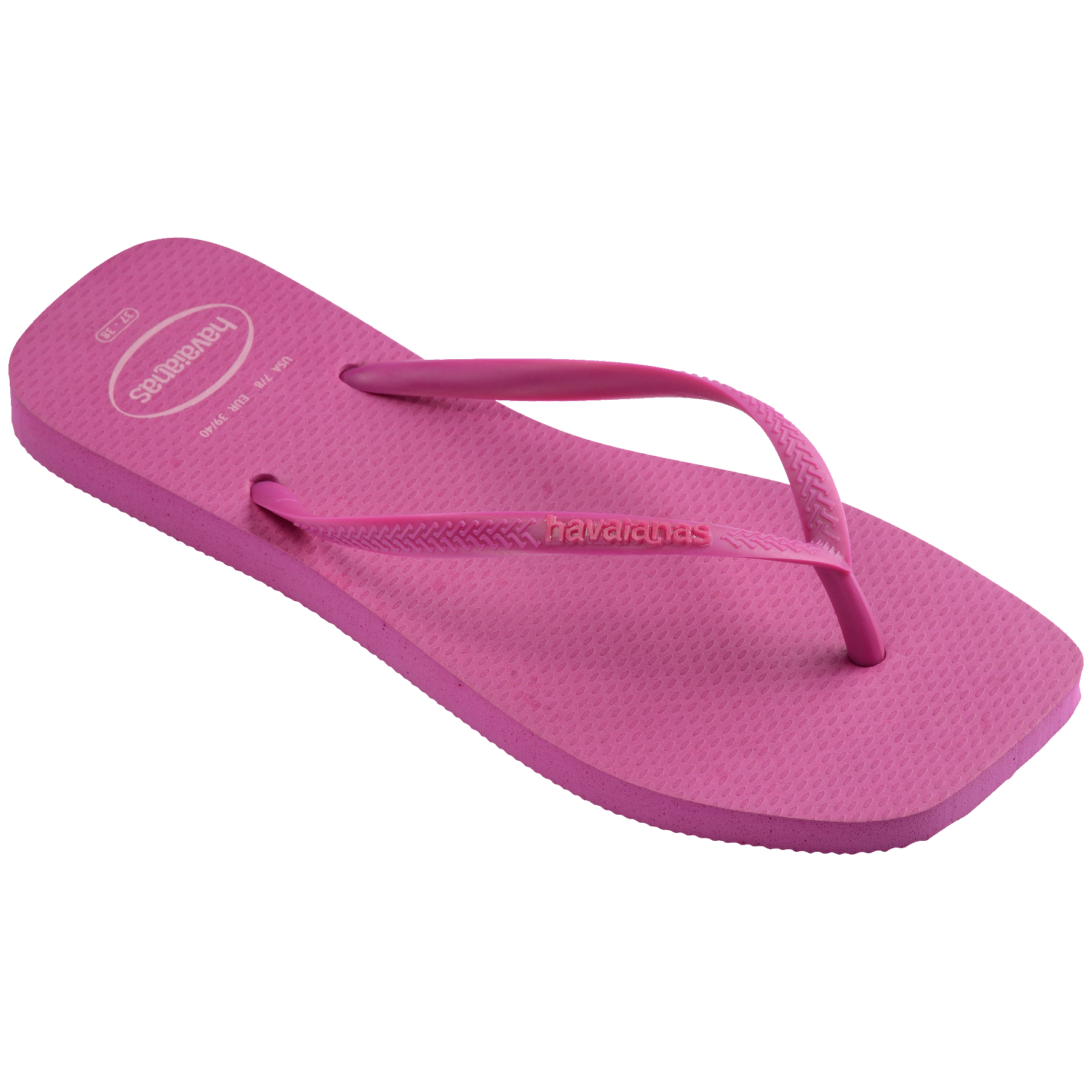 Women's Slim Square Logo Pop Up Flip Flops - ROSE GUM