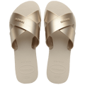 Women's Aqua Metallic Sandals - Beige